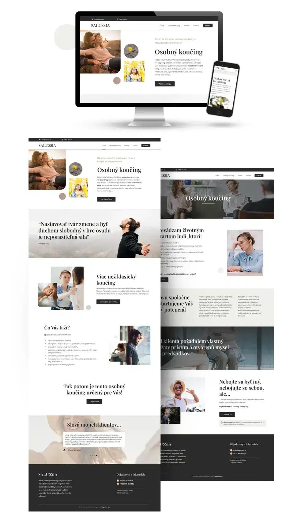 Grafický dizajn a tvorba webstránky pre Salussia.sk
